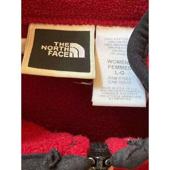 The North Face Red & Black Fleece Jacket Vintage 00's Outdoor Wear Size L - Picture 5 of 5